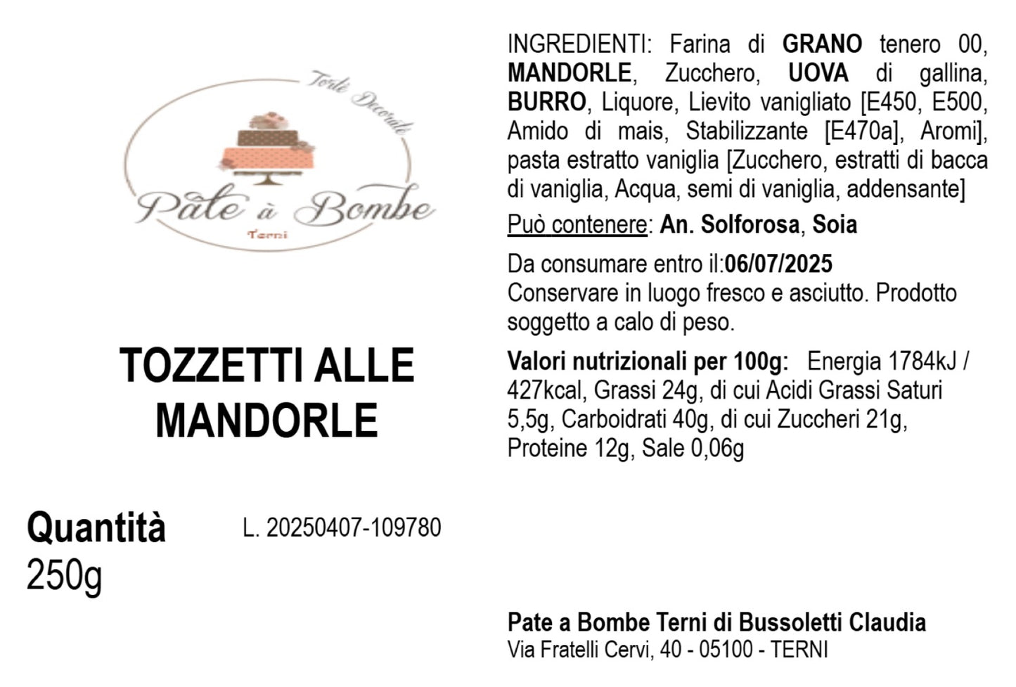 Tozzetti alle mandorle