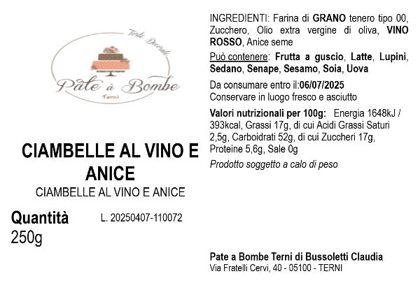 Ciambelle al vino e anice